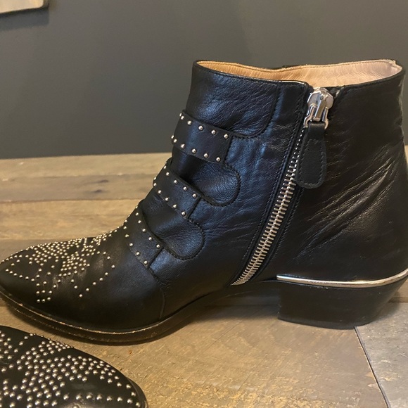 Chloe Suzanna 30MM Black/ Silver studded Bootie. - Picture 4 of 9